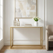 Load image into Gallery viewer, Nimbus Console Table - White Marble Look
