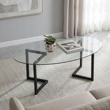 Load image into Gallery viewer, 23879-wynter-tempered-glass-oval-coffee-table-transparent-black-2603111