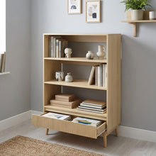 Load image into Gallery viewer, 23748-shawnee-3-tier-bookshelf-with-drawer-oak-2603113