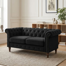 Load image into Gallery viewer, Chesley Velvet 2 Seater Sofa - Black