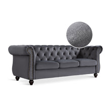 Load image into Gallery viewer, Emily Velvet 3 Seater Sofa – Grey