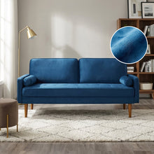 Load image into Gallery viewer, Alaina Velvet 3 Seater Sofa - Blue