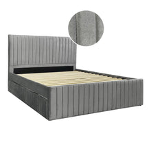 Load image into Gallery viewer, 23142-tasman-queen-with-single-trundle-bed-frame-grey-2603111