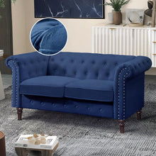 Load image into Gallery viewer, Chesley Velvet 2 Seater Sofa - Navy Blue