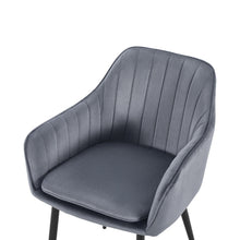 Load image into Gallery viewer, Adelaide Velvet Dining Chairs - Set of 2 - Dark Grey