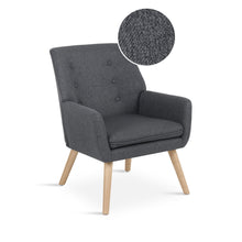 Load image into Gallery viewer, Lina Linen Armchair - Dark Grey