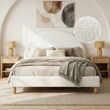 Load image into Gallery viewer, Moruisg Boucle Double Bed Frame - White