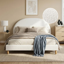 Load image into Gallery viewer, Moruisg Boucle Queen Bed Frame - White