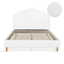 Load image into Gallery viewer, Gairich Boucle Double Bed Frame - White