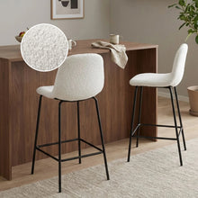 Load image into Gallery viewer, Selo Boucle Bar Stool - Set Of 2 - White
