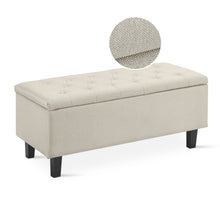 Load image into Gallery viewer, Sebastian Linen Storage Ottoman Bench - Beige