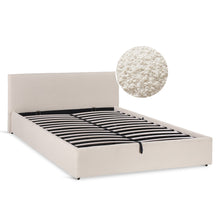Load image into Gallery viewer, Lifteo Boucle Queen Gas Lift Bed Frame - Beige
