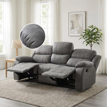 Load image into Gallery viewer, Wilson Manual 3 Seater Recliner Sofa - Grey
