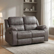Load image into Gallery viewer, Wilson Manual 2 Seater Recliner Sofa - Brown