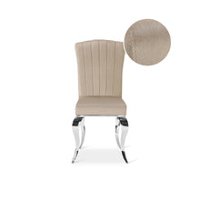 Load image into Gallery viewer, 23836-raven-velvet-dining-chairs-set-of-4-light-brown-2603202