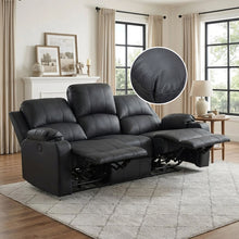 Load image into Gallery viewer, Marton Electric 3 Seater Recliner Sofa - Black