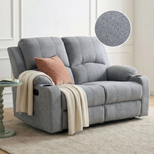 Load image into Gallery viewer, Henley Fabric Manual 2 Seater Recliner Sofa - Grey