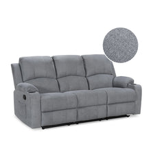 Load image into Gallery viewer, Henley Fabric Manual 3 Seater Recliner Sofa - Grey