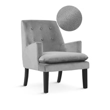 Load image into Gallery viewer, 22464-mila-velvet-arm-chair-grey-2603112