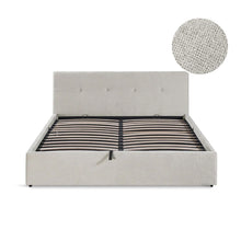 Load image into Gallery viewer, Maro Queen Gas Lift Bed Frame - Linen Beige