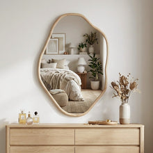 Load image into Gallery viewer, 24427-moro-freeform-wall-mirror-91cm-light-wood-2