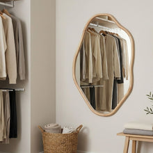Load image into Gallery viewer, 24427-moro-freeform-wall-mirror-91cm-light-wood-3