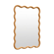 Load image into Gallery viewer, 24425-ripple-wavy-wooden-wall-mirror-91cm-warm-walnut-2603279
