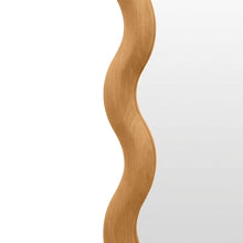 Load image into Gallery viewer, 24425-ripple-wavy-wooden-wall-mirror-91cm-warm-walnut-26032714