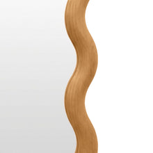 Load image into Gallery viewer, 24425-ripple-wavy-wooden-wall-mirror-91cm-warm-walnut-26032713