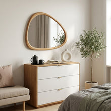 Load image into Gallery viewer, 24426-noma-pebble-wall-mirror-93cm-warm-walnut-2603273