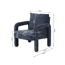 Load image into Gallery viewer, Modo Chenille Armchair - Navy Blue