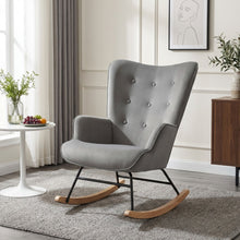 Load image into Gallery viewer, Kiva Velvet Rocking Armchair - Dark Grey