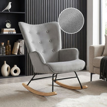 Load image into Gallery viewer, Kiva Velvet Rocking Armchair - Dark Grey