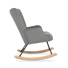 Load image into Gallery viewer, Kiva Velvet Rocking Armchair - Dark Grey