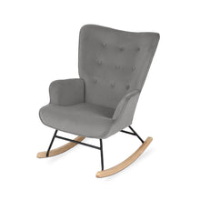 Load image into Gallery viewer, Kiva Velvet Rocking Armchair - Dark Grey