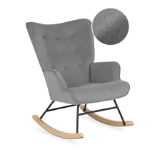 Load image into Gallery viewer, Kiva Velvet Rocking Armchair - Dark Grey