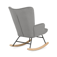 Load image into Gallery viewer, Kiva Velvet Rocking Armchair - Dark Grey