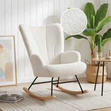 Load image into Gallery viewer, Liva Boucle Rocking Armchair - White
