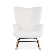Load image into Gallery viewer, Liva Boucle Rocking Armchair - White
