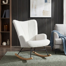 Load image into Gallery viewer, Liva Boucle Rocking Armchair - White