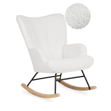 Load image into Gallery viewer, Liva Boucle Rocking Armchair - White