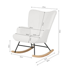 Load image into Gallery viewer, Liva Boucle Rocking Armchair - White