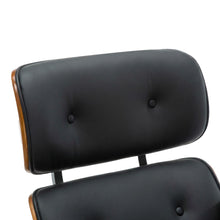 Load image into Gallery viewer, Veylo PU Armchair With Ottoman - Black & Walnut