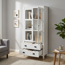 Load image into Gallery viewer, Congo Display Cabinet with 2 Drawer - White