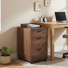 Load image into Gallery viewer, Nakia 3 Drawer Filing Cabinet - Walnut