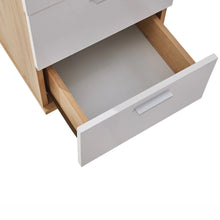 Load image into Gallery viewer, Nakia 3 Drawer Filing Cabinet - Oak+White