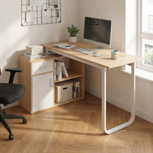 Load image into Gallery viewer, Yates 120cm Computer Desk with Left Cabinet - Oak