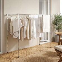 Load image into Gallery viewer, 2.4m Foldable Stainless Steel Clothes Rack