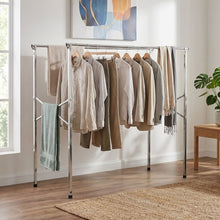Load image into Gallery viewer, 2.4m Foldable Stainless Steel Clothes Rack