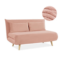 Load image into Gallery viewer, Hastings 2 Seater Fold-Out Sofa Bed - Pink